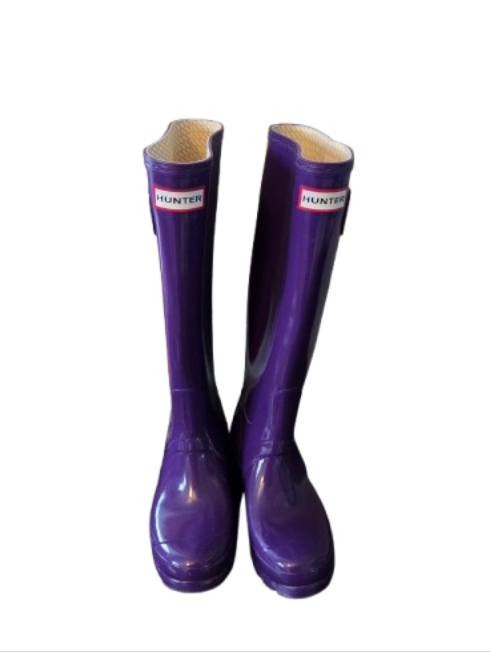 Hunter Shoes Women's Size 5 Tall Glossy Purple Rain Boots Outdoor Waterproof